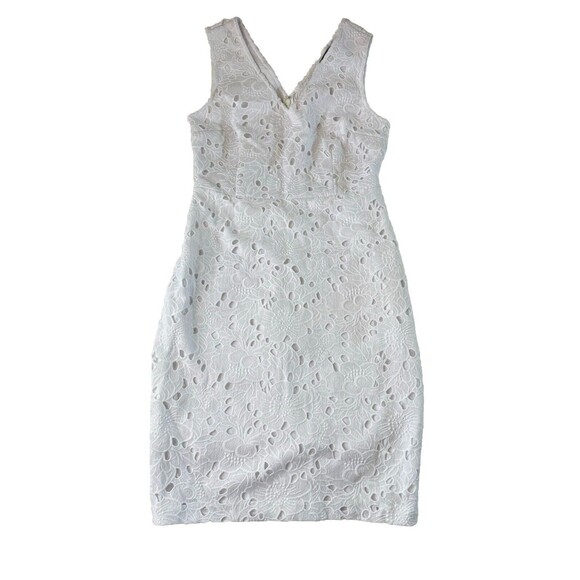 Banana Republic White Lace Eyelet Sheath Dress SIze 4 NWT - Picture 9 of 14